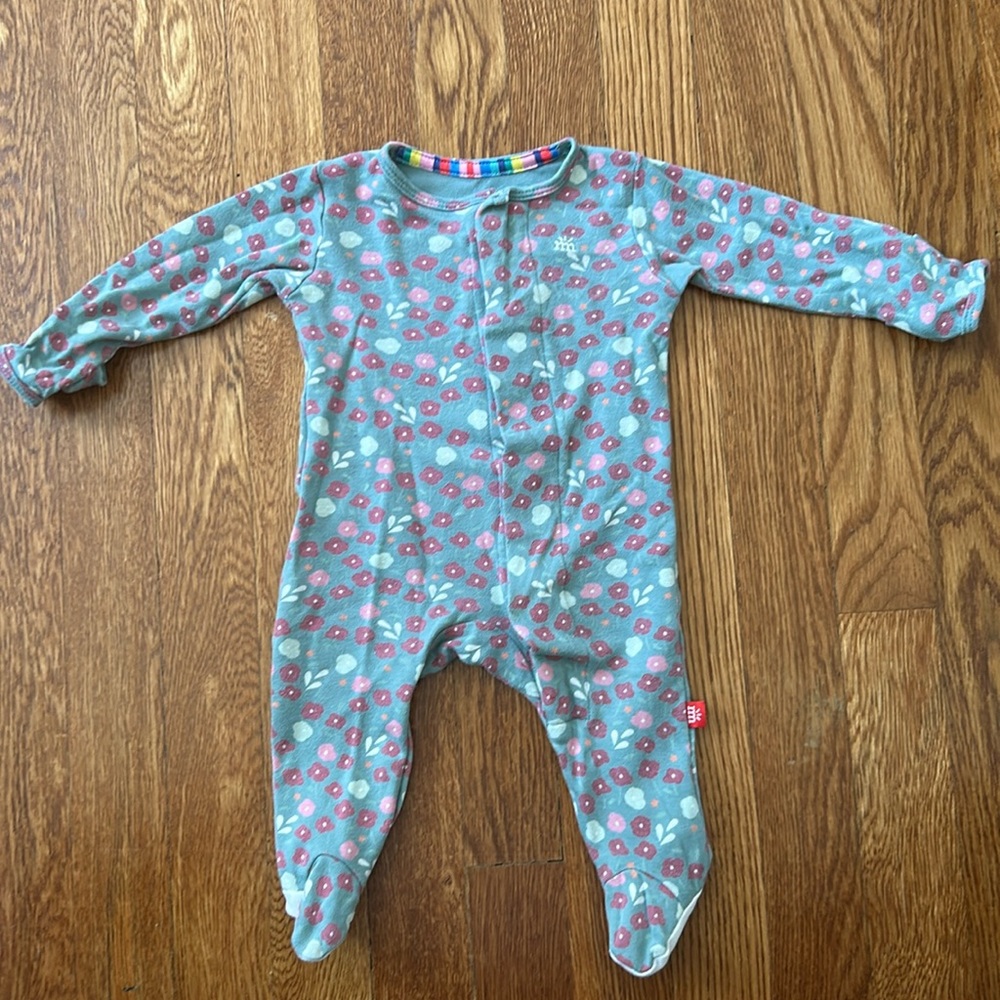 Magnetic Me 100% cotton floral onesie, 0-3 months